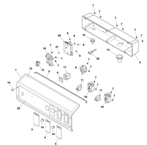 Control Panel Diagram and Parts List for 030744-01  Briggs and Stratton Generator